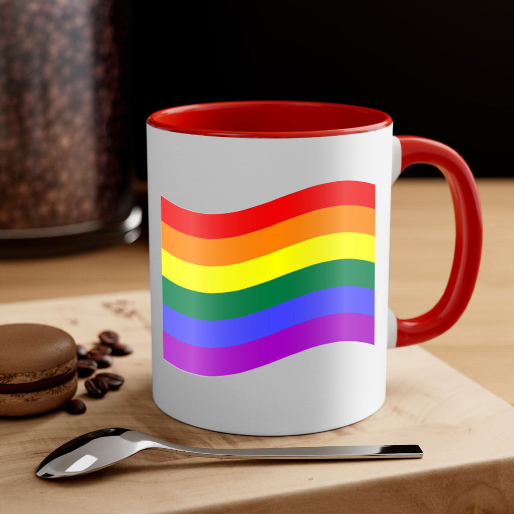 wavy rainbow flag 1#- lgbt-Mug / Coffee Cup