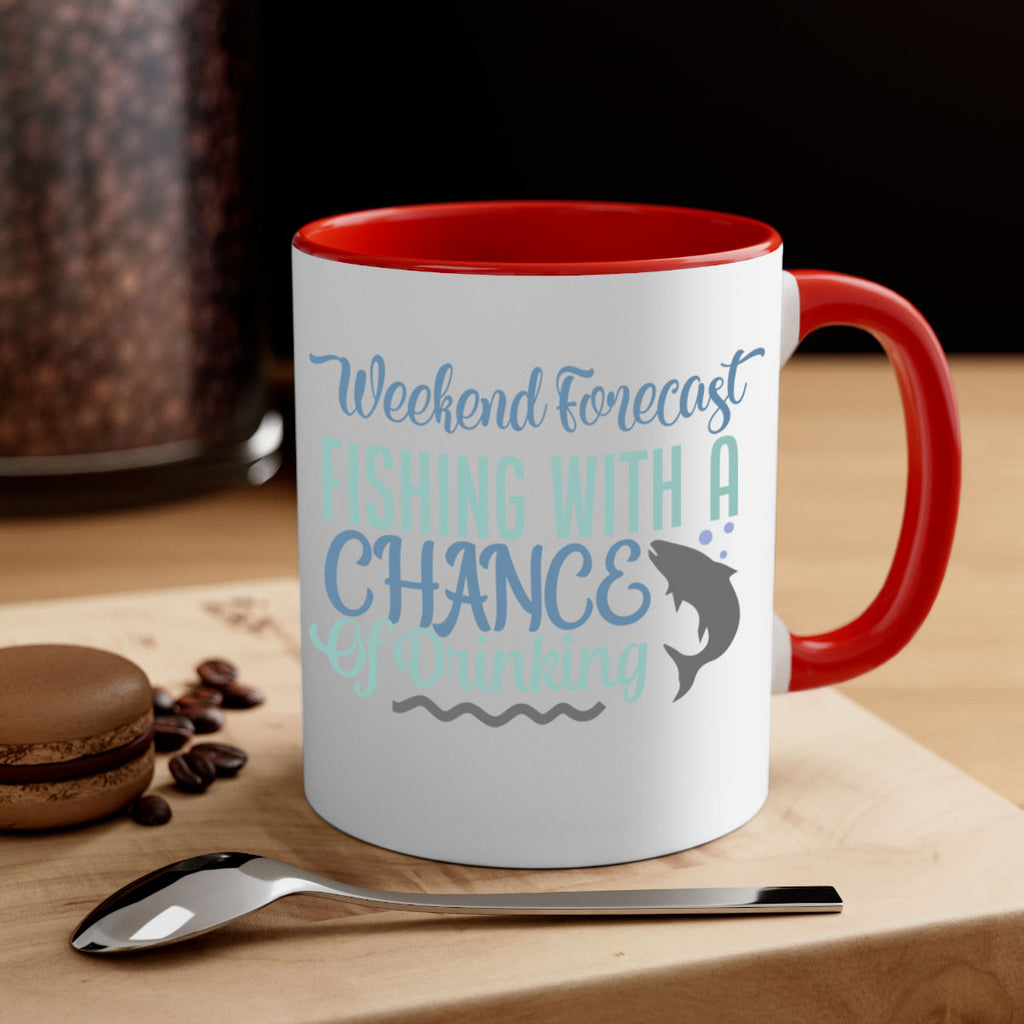 weekend forecast fishing with a chance of drinking 193#- fishing-Mug / Coffee Cup