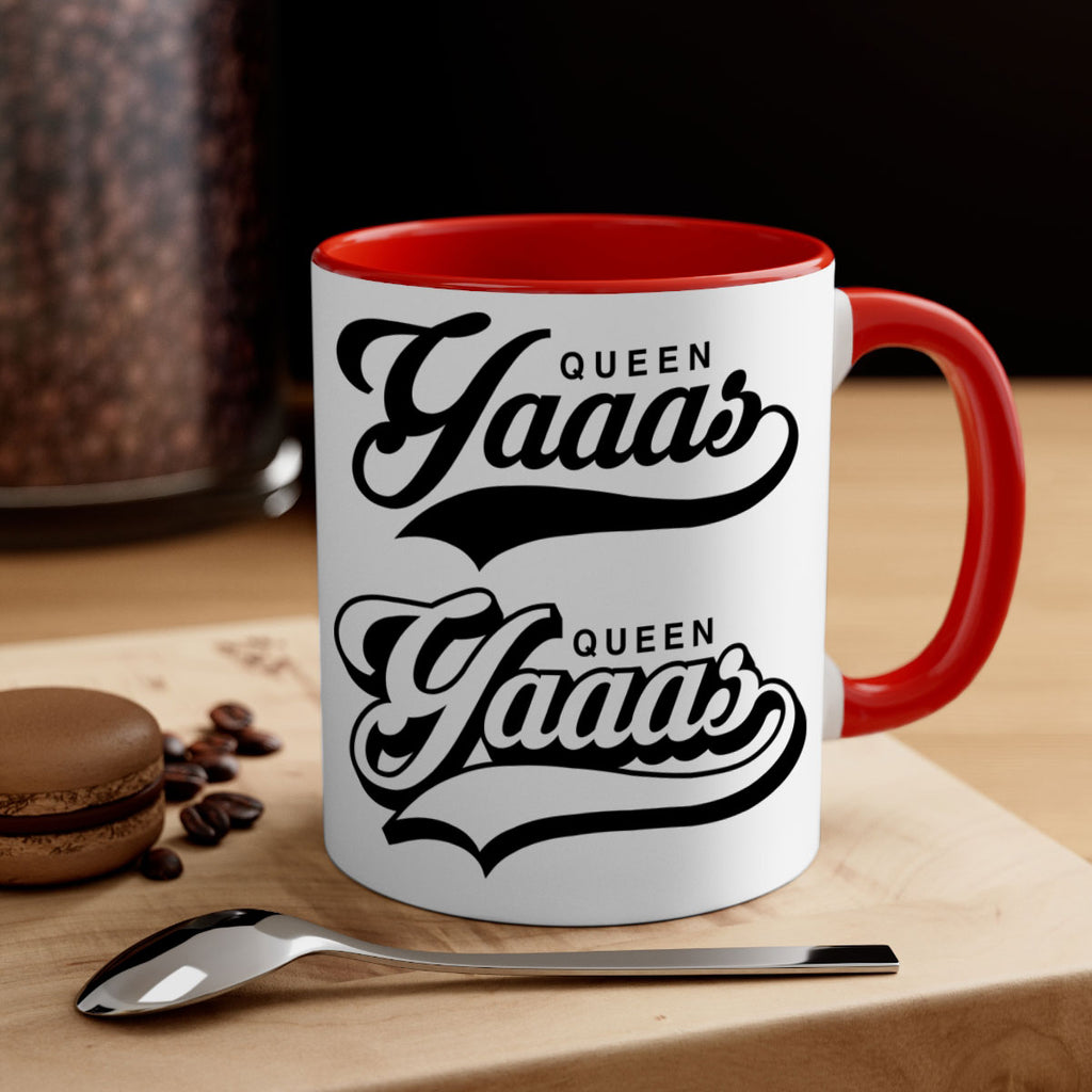 yaaas queen script 5#- black words - phrases-Mug / Coffee Cup