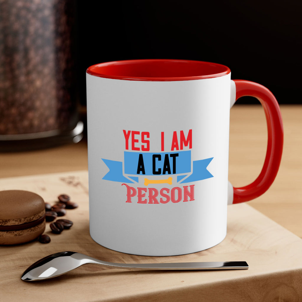 yes i am acat person Style 123#- cat-Mug / Coffee Cup
