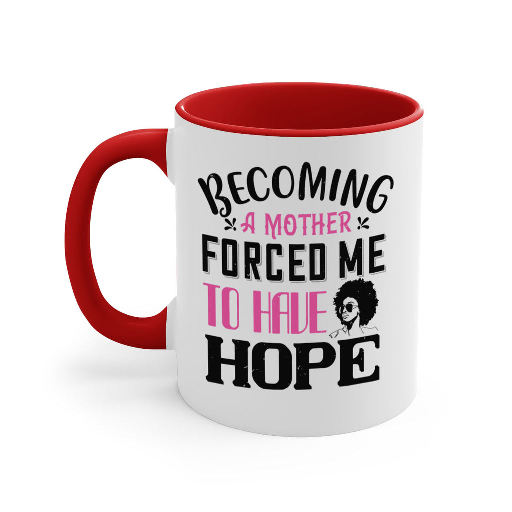 Becoming a mother forced me to have hope Style 37#- Afro - Black-Mug / Coffee Cup