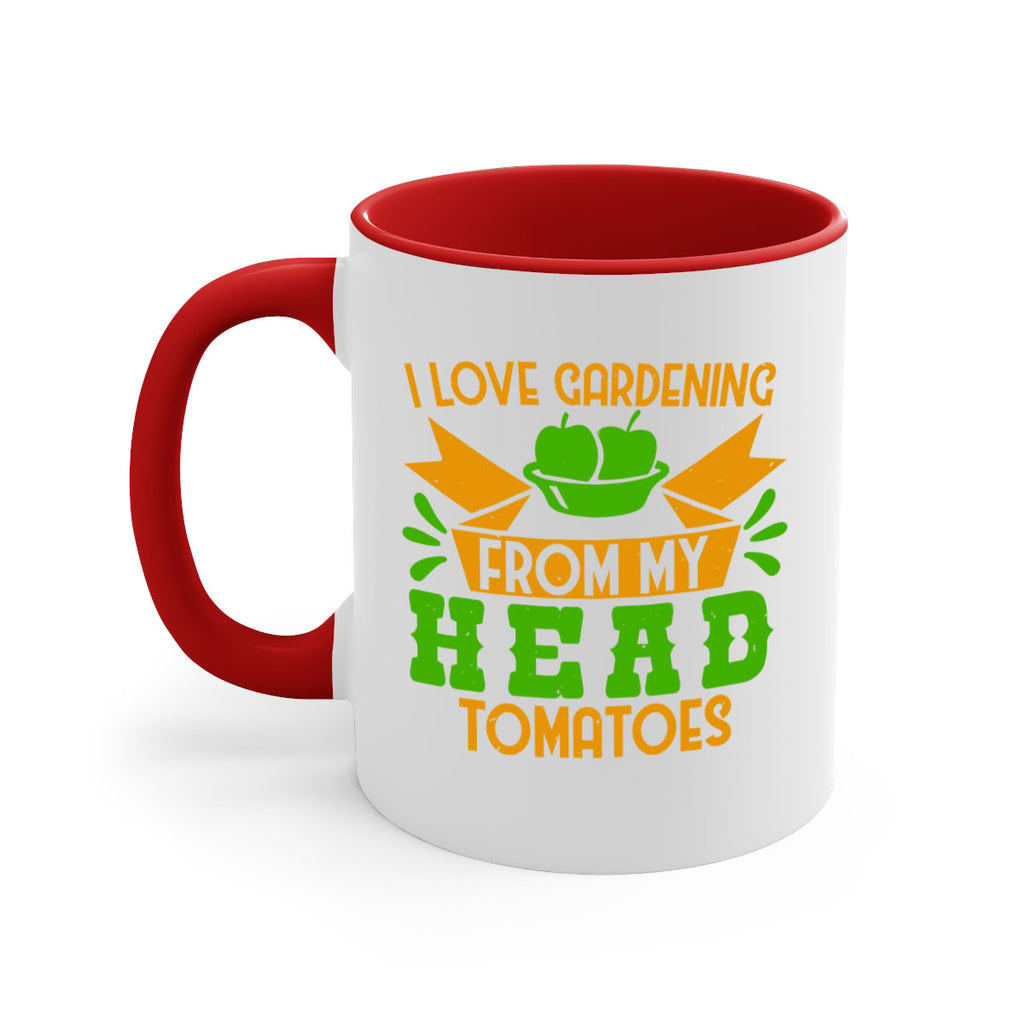 I love gardening from my head tomatoes 54#- Farm and garden-Mug / Coffee Cup