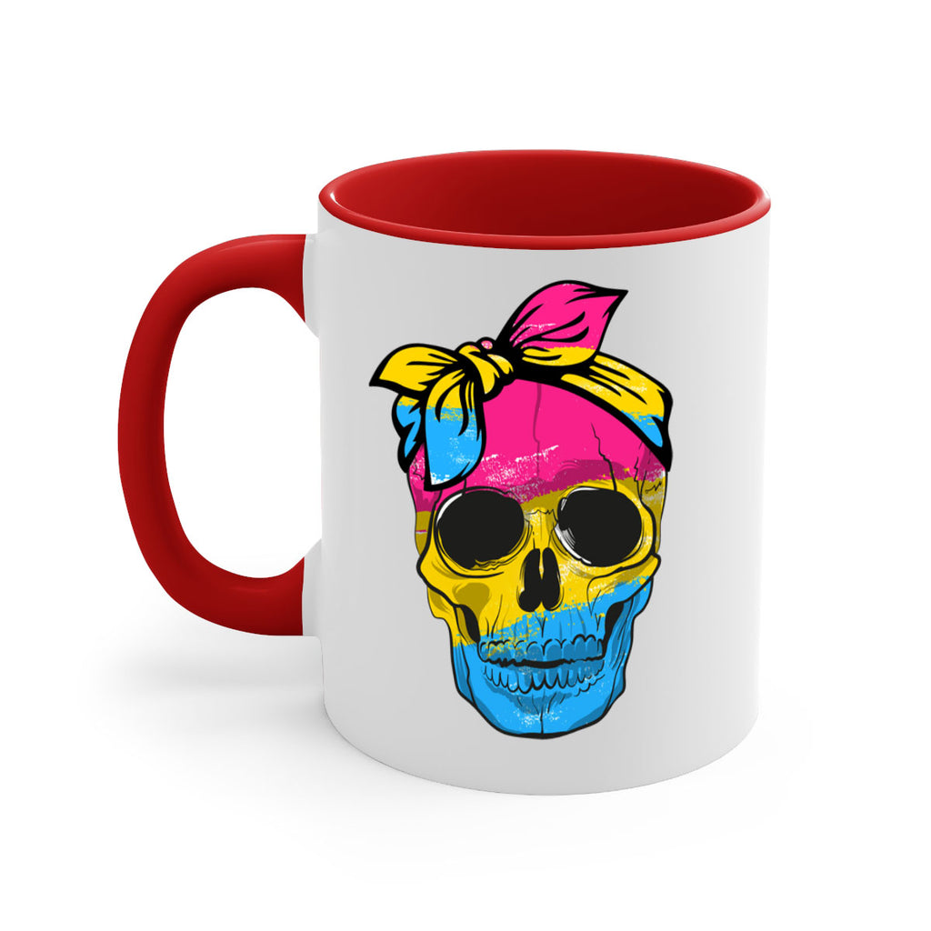 Pansexual Lgbtq Skull Gay Pride Png 30#- lgbt-Mug / Coffee Cup
