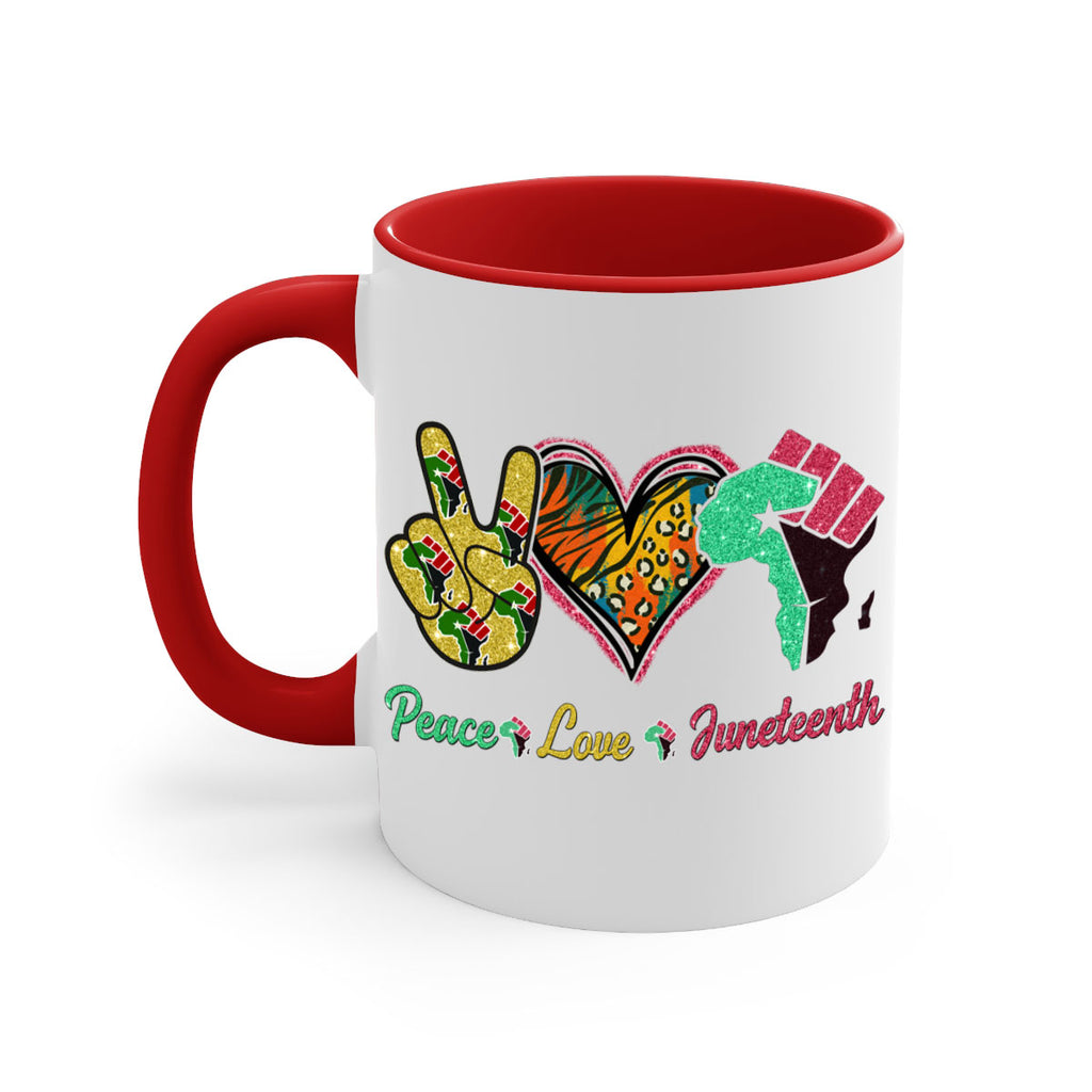 Peace Love Juneteenth Day Fist Png 8#- juneteenth-Mug / Coffee Cup