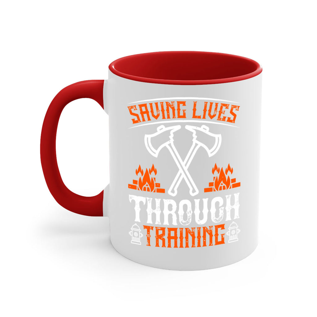 Saving lives through training Style 32#- fire fighter-Mug / Coffee Cup