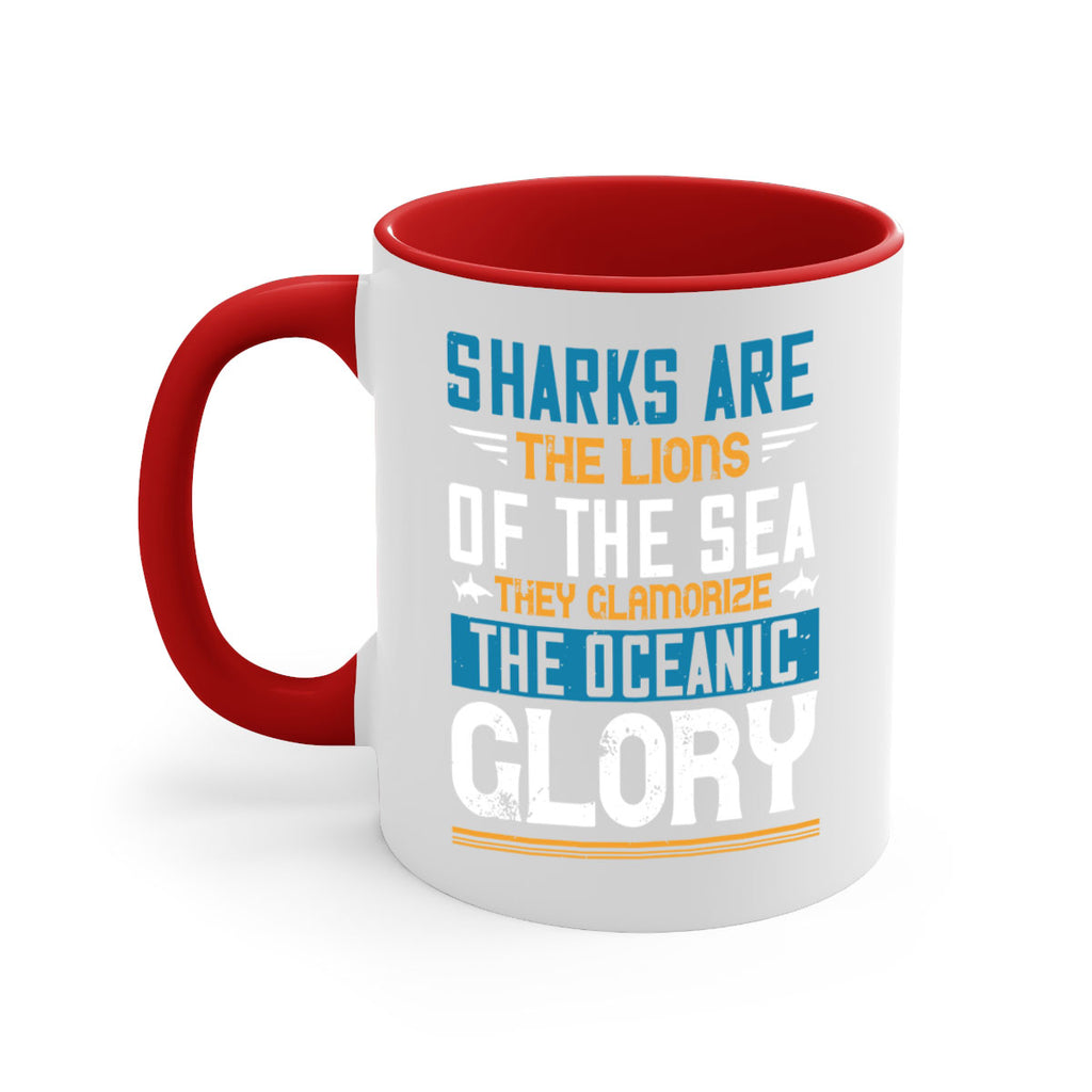 Sharks are the lions of the seaThey glamorize the oceanic glory Style 30#- Shark-Fish-Mug / Coffee Cup
