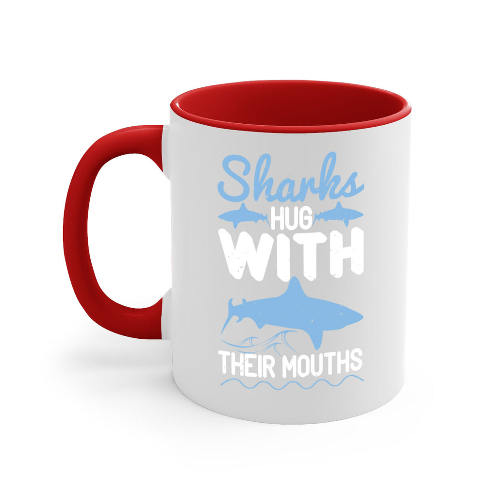 Sharks hug with their mouths Style 22#- Shark-Fish-Mug / Coffee Cup