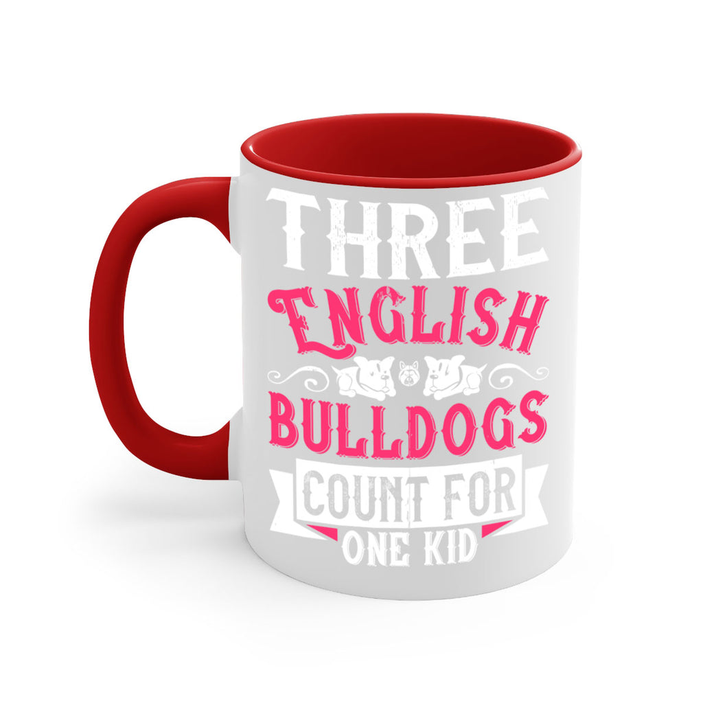 Three English bulldogs count for one kid Style 18#- Dog-Mug / Coffee Cup