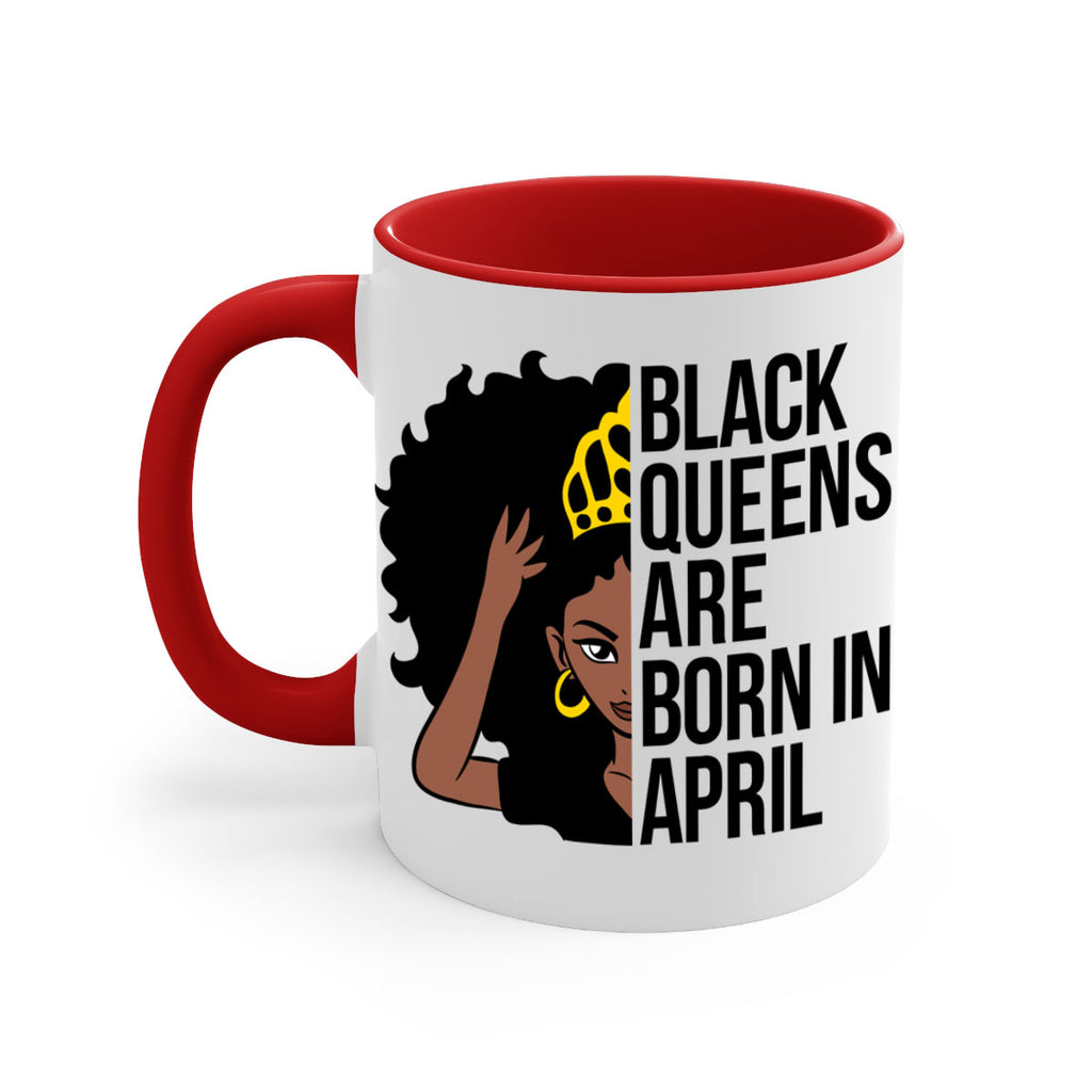 black queens are born in april 218#- black words - phrases-Mug / Coffee Cup