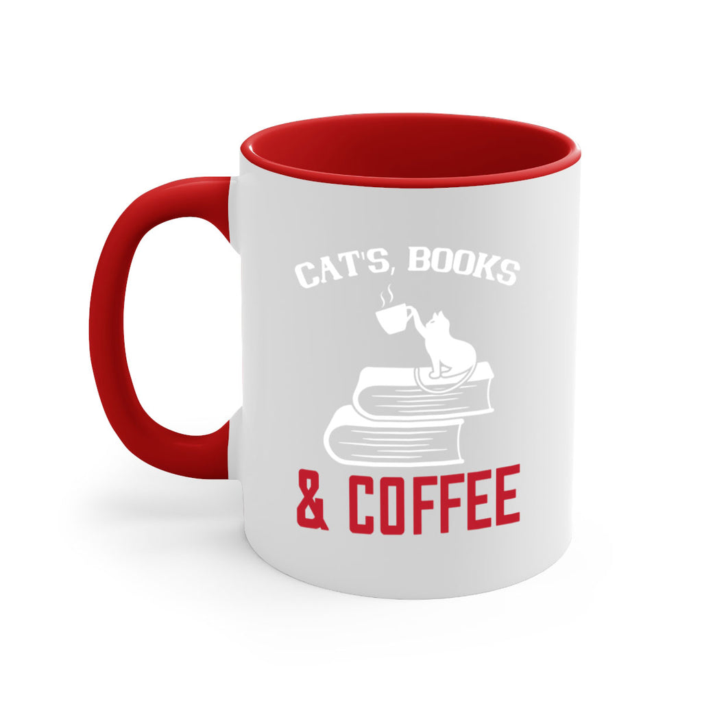 cats book and coffee Style 37#- cat-Mug / Coffee Cup