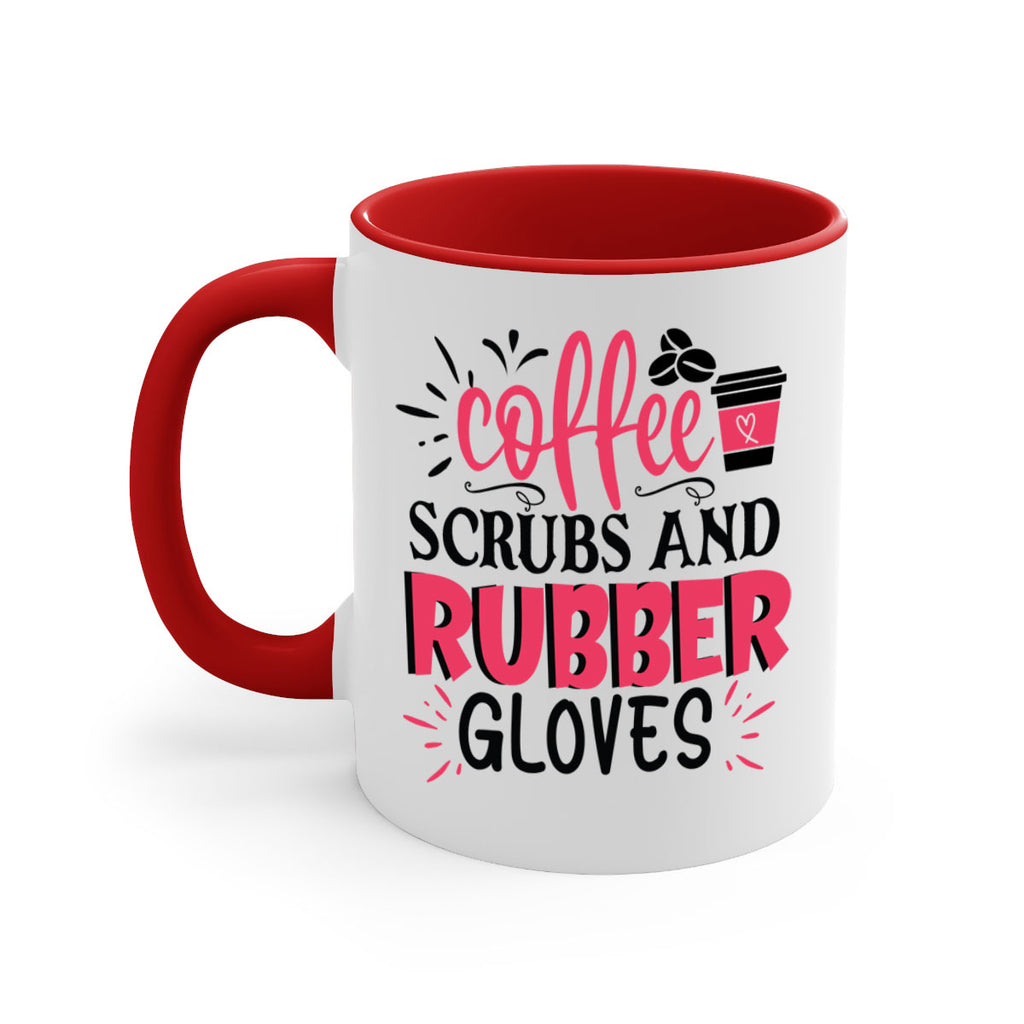 coffee scrubs and rubber gloves Style 393#- nurse-Mug / Coffee Cup