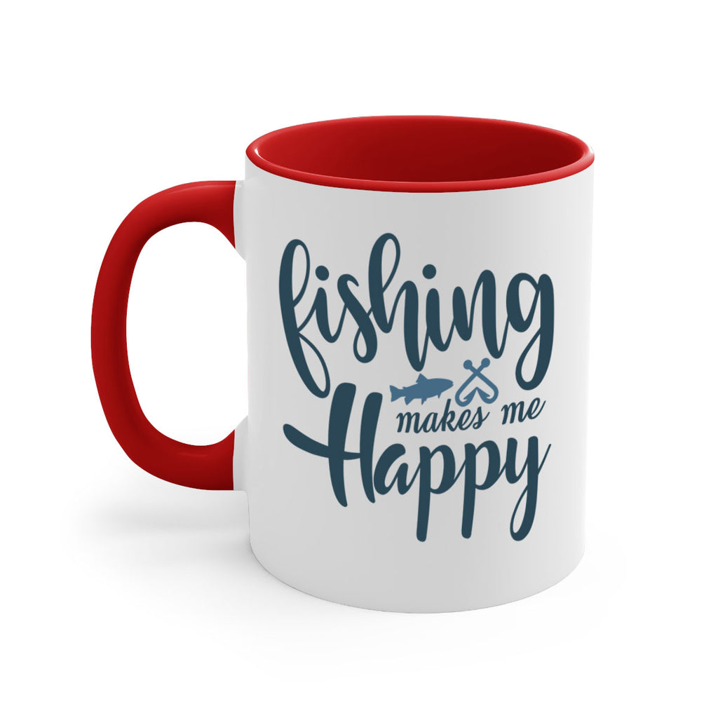 fishing makes me happy 136#- fishing-Mug / Coffee Cup