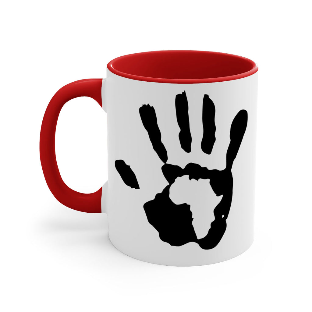 hand with africa- black words - phrases-Mug / Coffee Cup