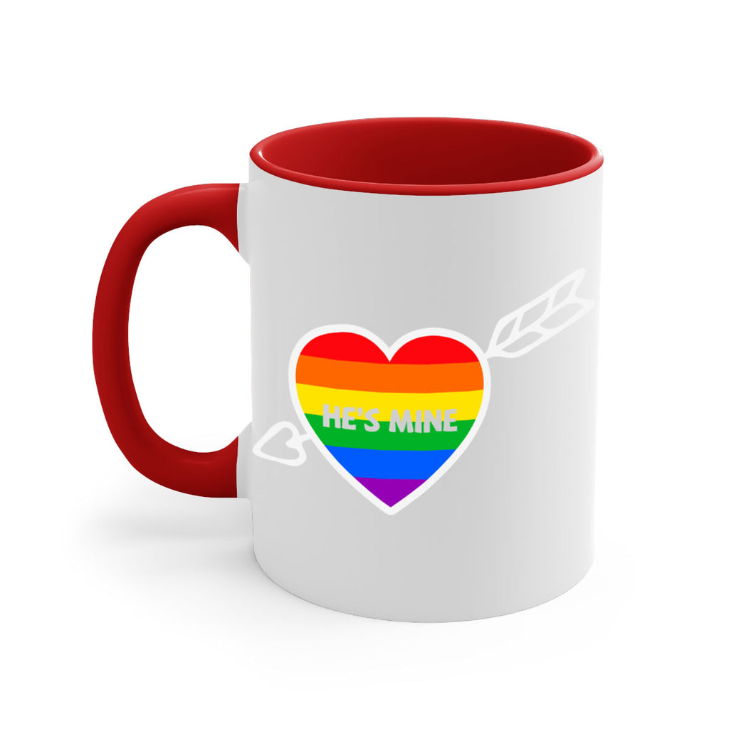 hes mine couple rainbow lgbt lgbt 133#- lgbt-Mug / Coffee Cup