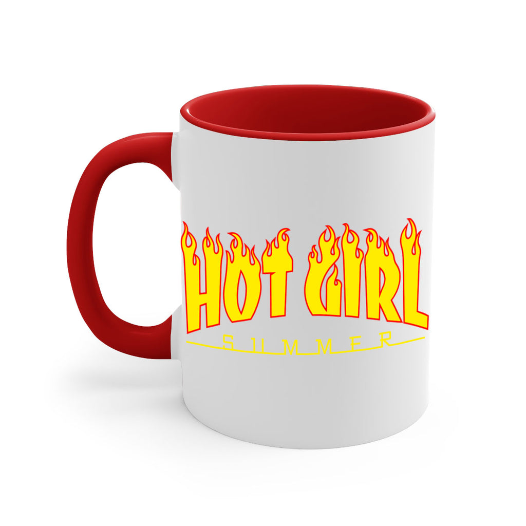 hot girl  summer fire 123#- black words - phrases-Mug / Coffee Cup