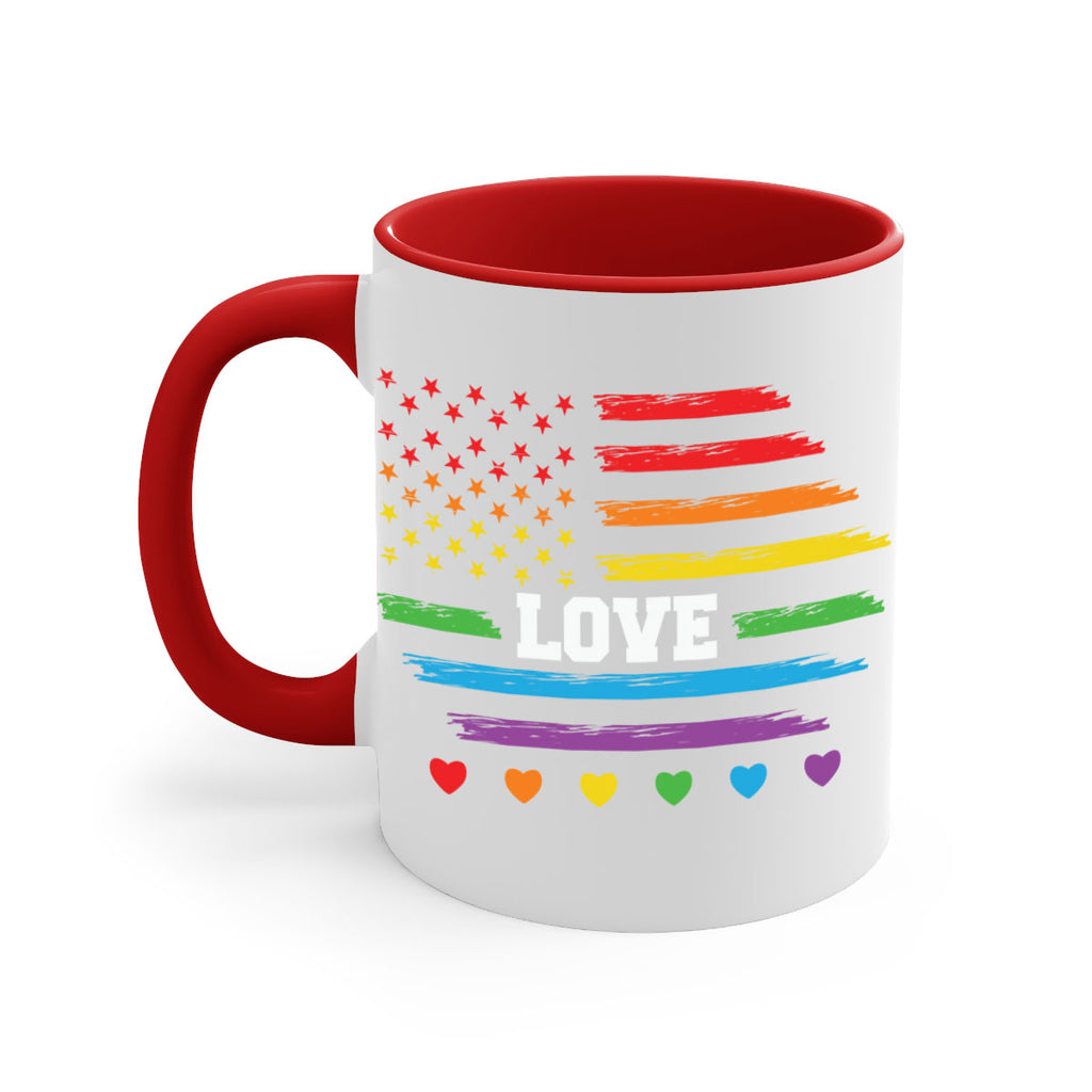 love rainbow american flag lgbtq lgbt 83#- lgbt-Mug / Coffee Cup