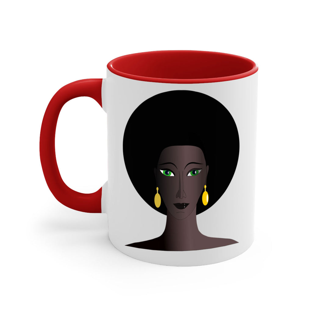 machovka black woman with green eyes 27#- Black women - Girls-Mug / Coffee Cup