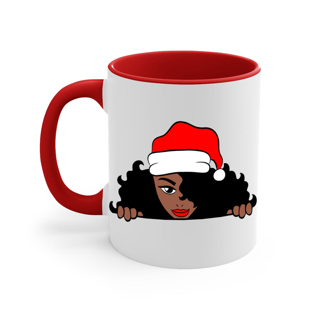 peekaboo santa girl 22#- Black women - Girls-Mug / Coffee Cup