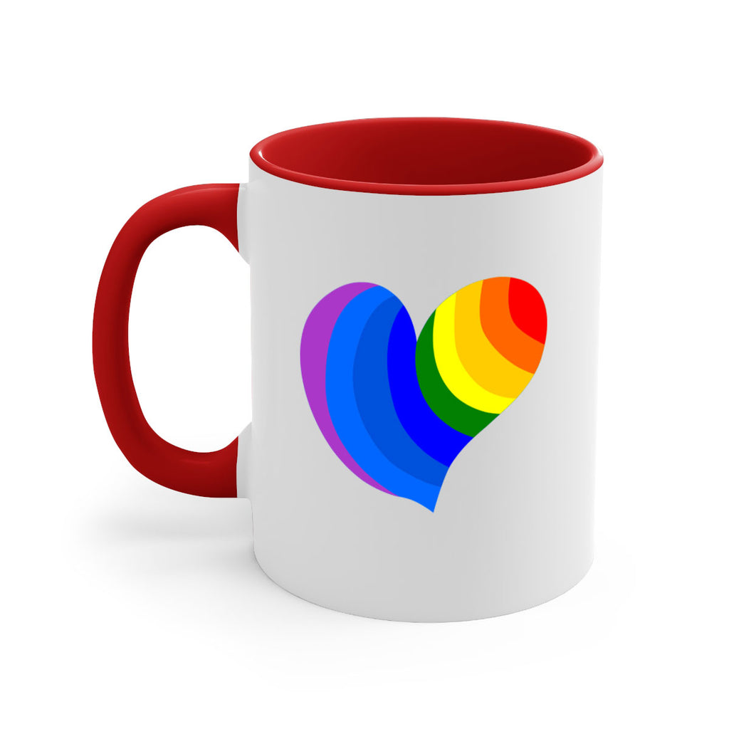 rainbow heart wavy 7#- lgbt-Mug / Coffee Cup