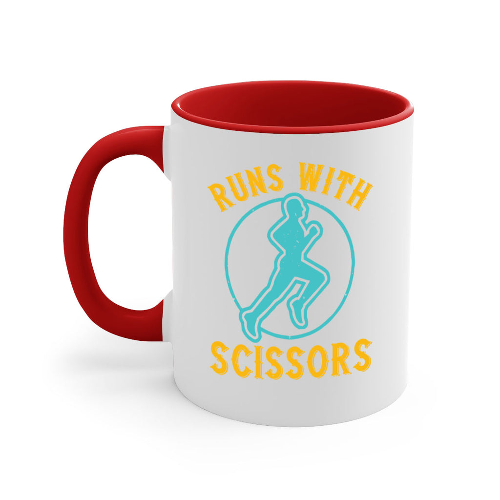 run with sclssors 25#- running-Mug / Coffee Cup