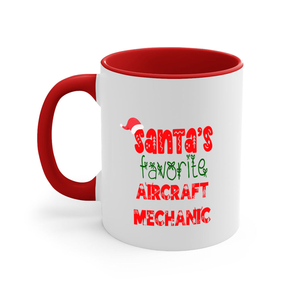 santas favorite aircraft mechanic style 634#- christmas-Mug / Coffee Cup