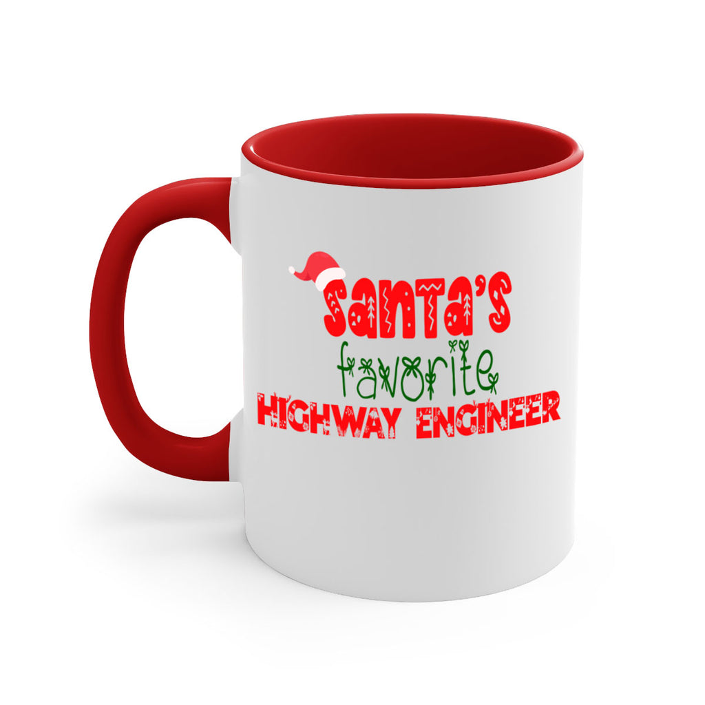 santas favorite highway engineer style 869#- christmas-Mug / Coffee Cup