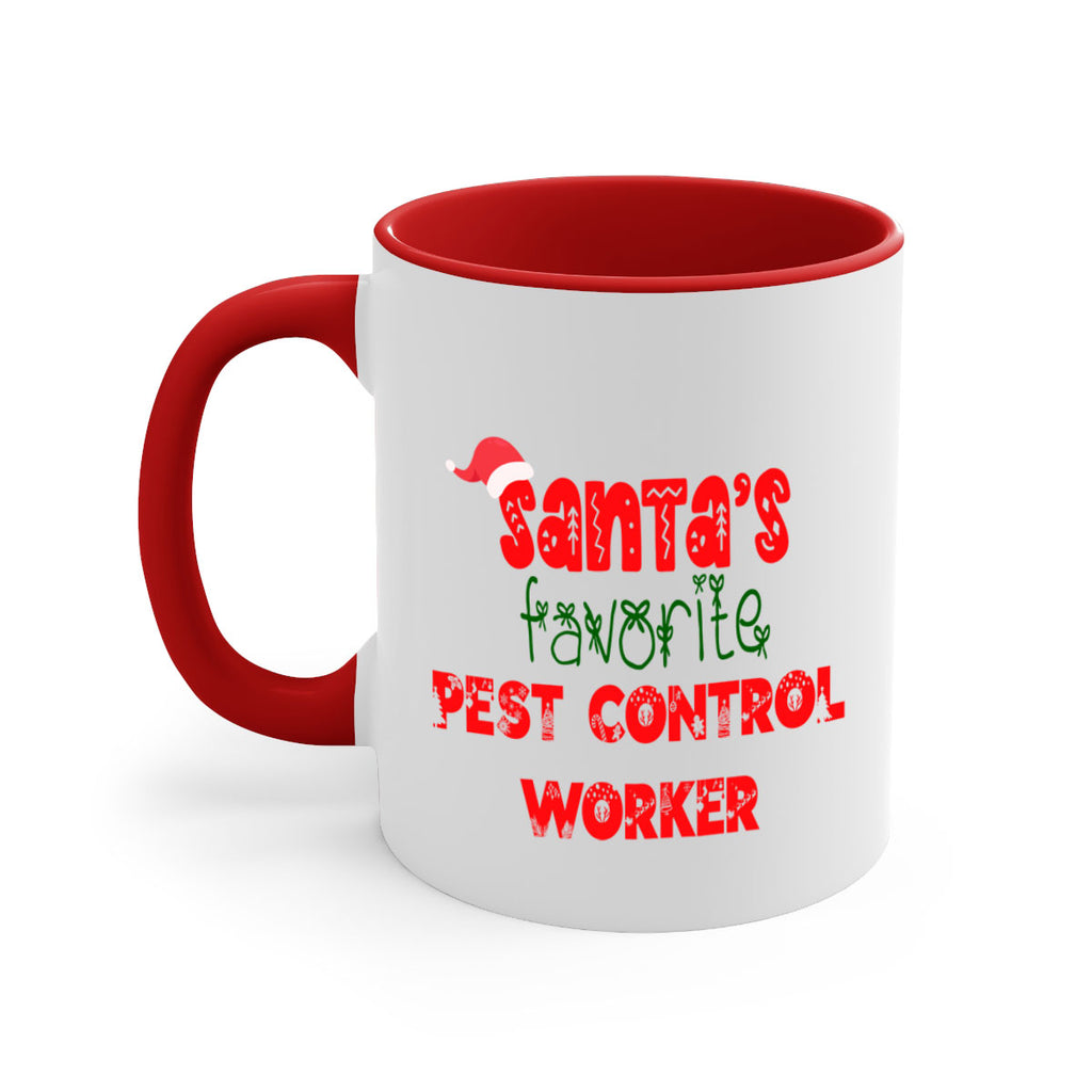 santas favorite pest control worker style 1008#- christmas-Mug / Coffee Cup