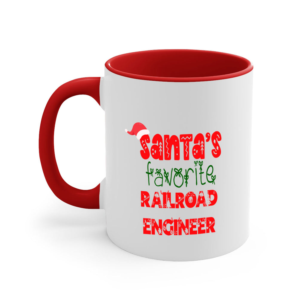 santas favorite railroad engineer style 1053#- christmas-Mug / Coffee Cup