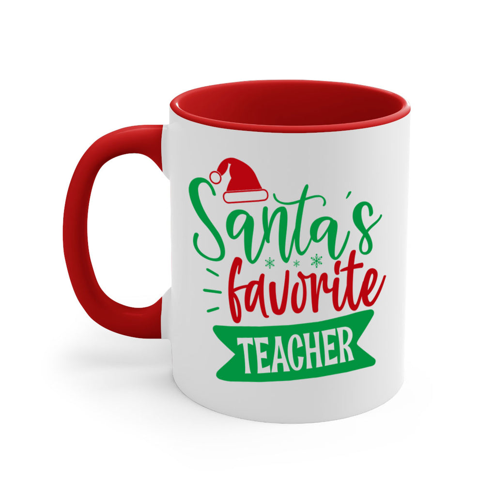 santas favorite teacher style 1116#- christmas-Mug / Coffee Cup