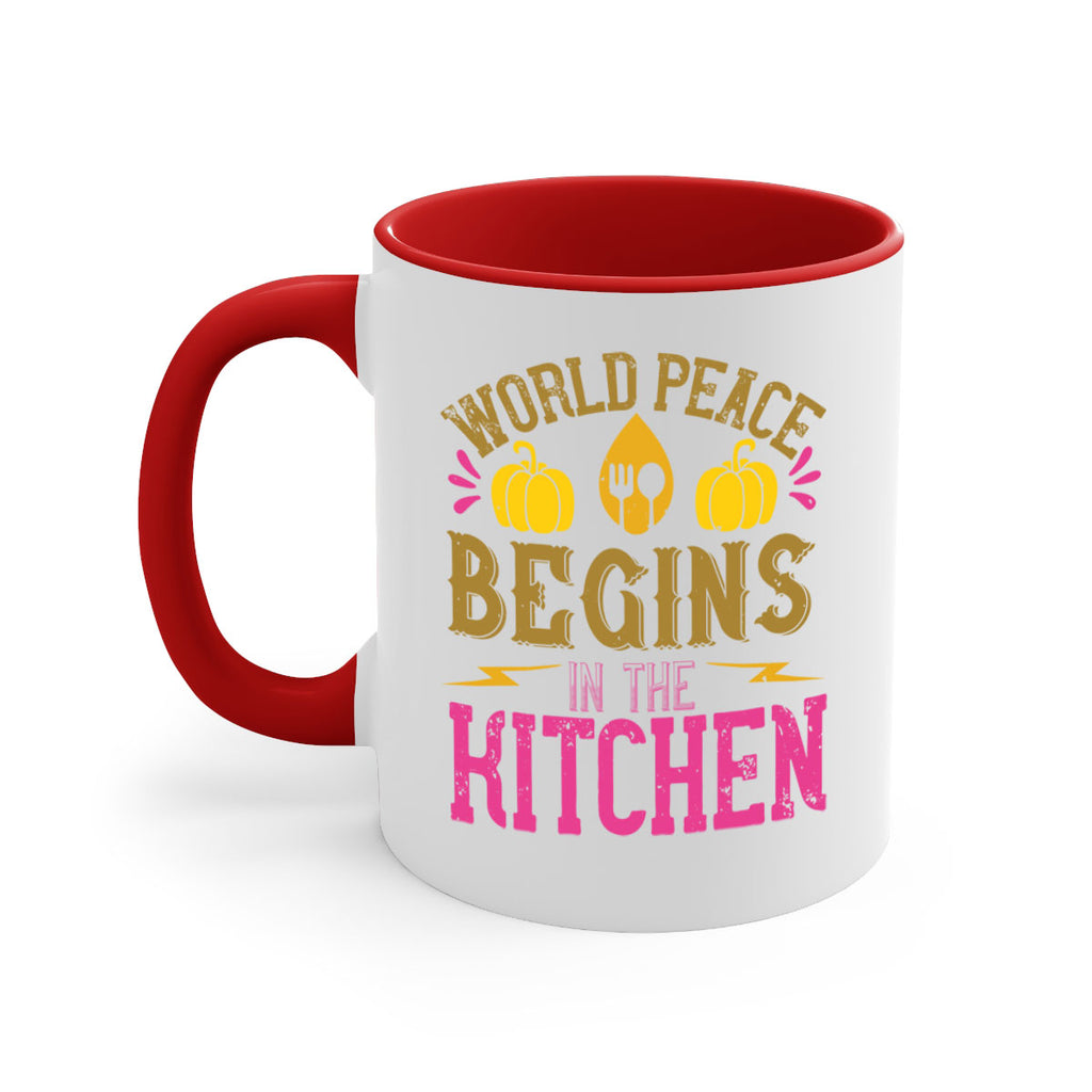 world peace begins in the kitchen 7#- vegan-Mug / Coffee Cup