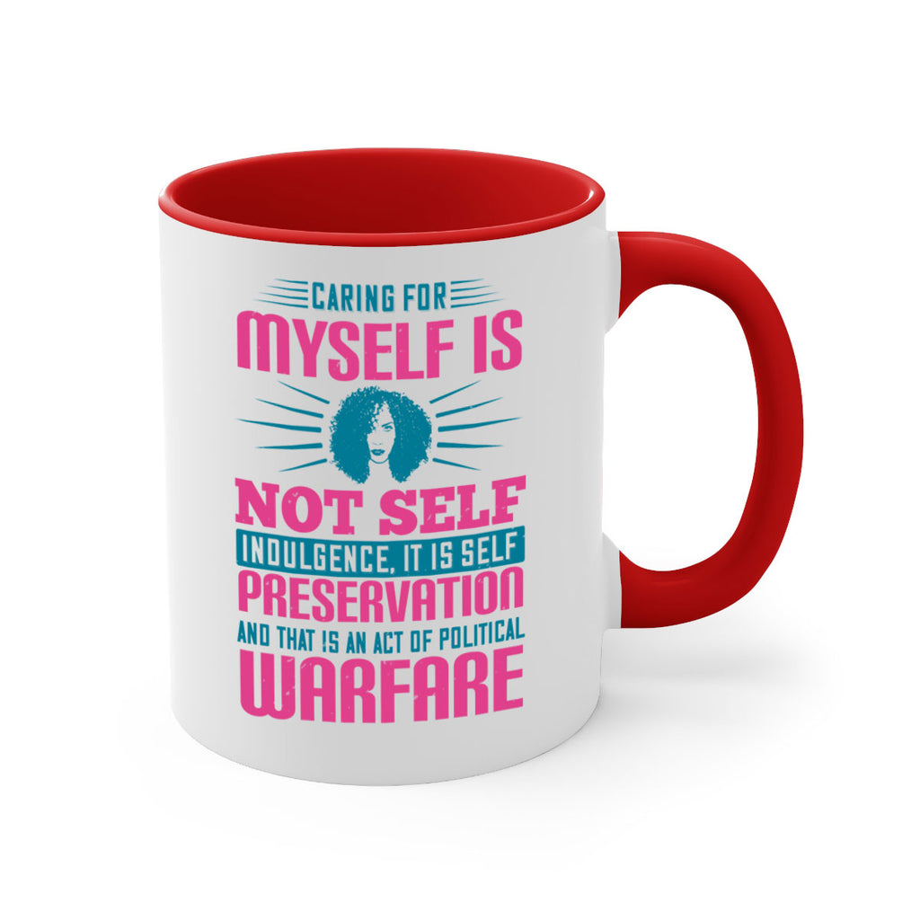 Caring for myself is not selfindulgence it is selfpreservation Style 36#- Afro - Black-Mug / Coffee Cup