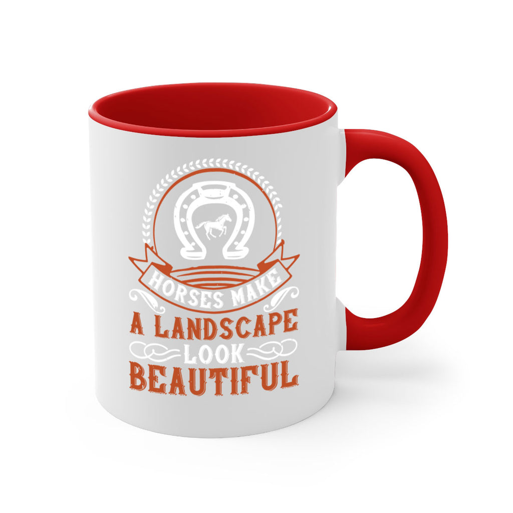 Horses make a landscape look beautiful Style 42#- horse-Mug / Coffee Cup