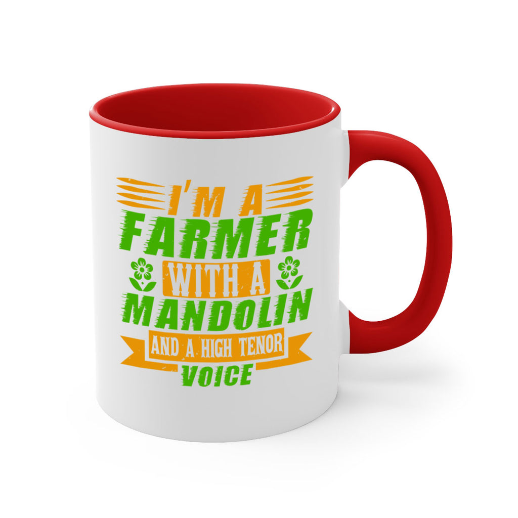 Im A Farmer With a mandolin 48#- Farm and garden-Mug / Coffee Cup