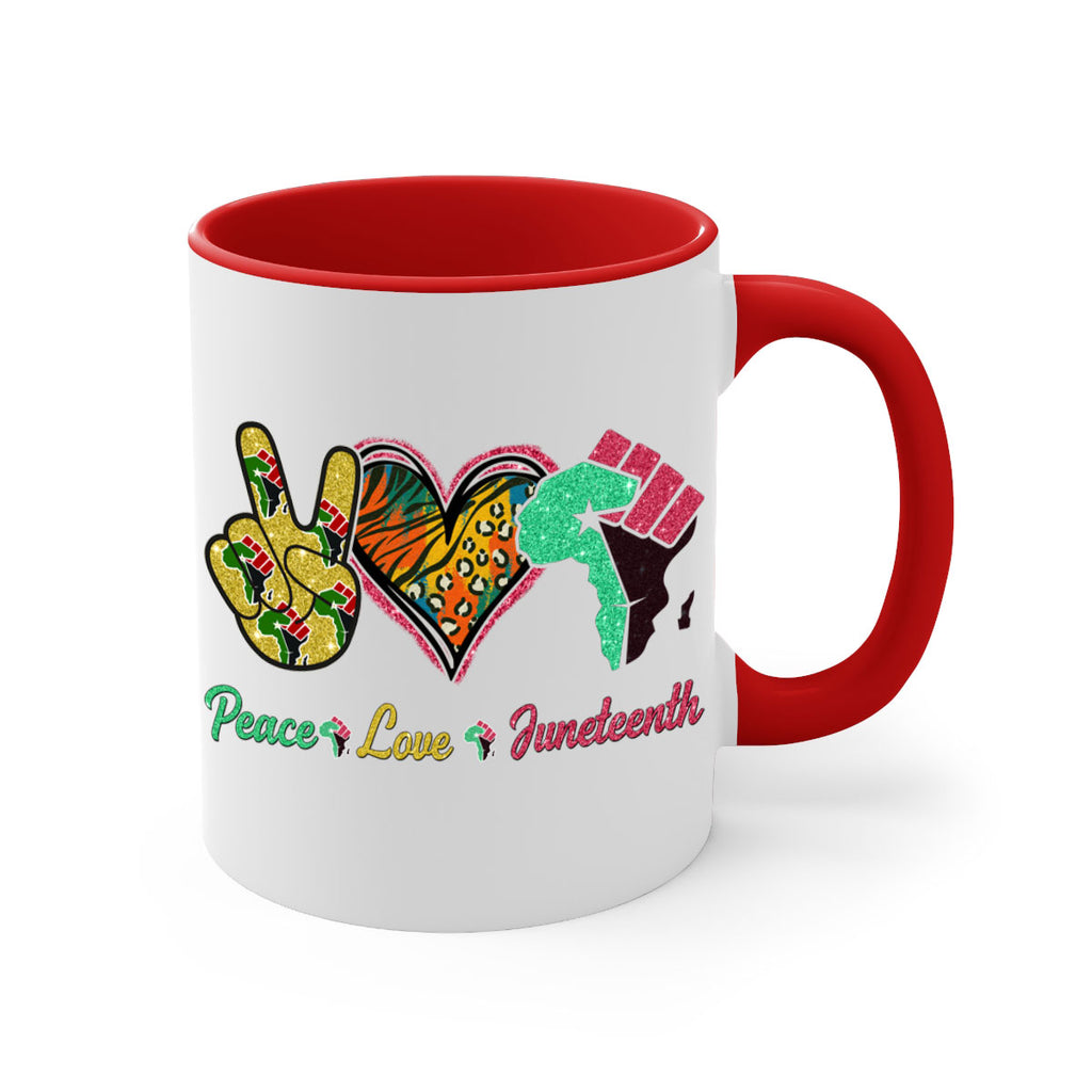 Peace Love Juneteenth Day Fist Png 8#- juneteenth-Mug / Coffee Cup