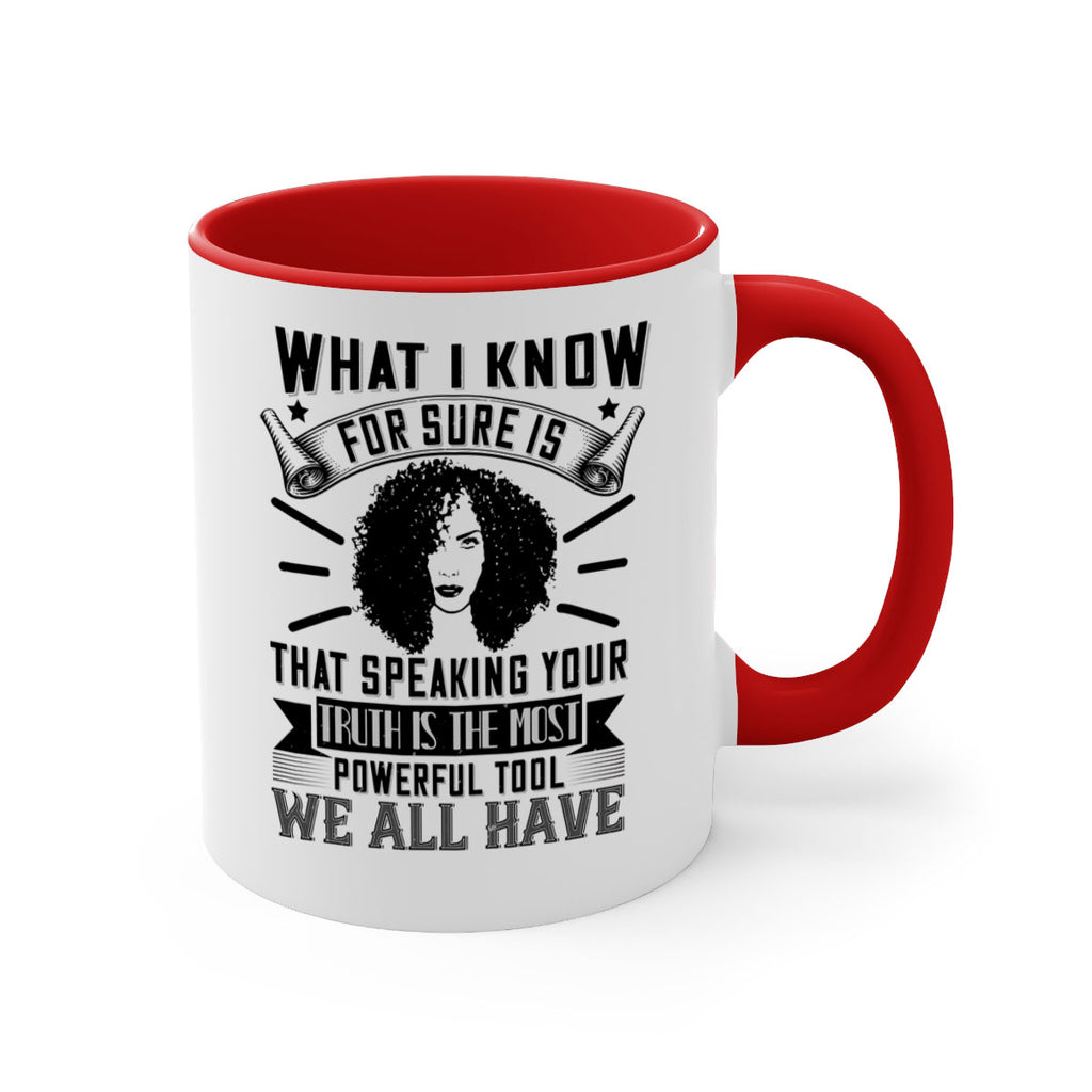What I know for sure is that speaking your truth is the most powerful tool we all have Style 13#- Afro - Black-Mug / Coffee Cup