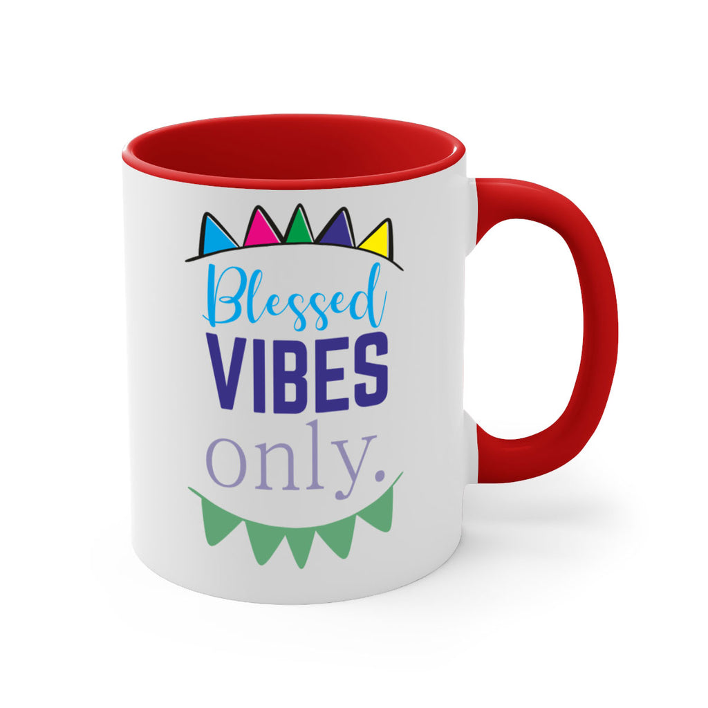 blessd vibes only- black words - phrases-Mug / Coffee Cup