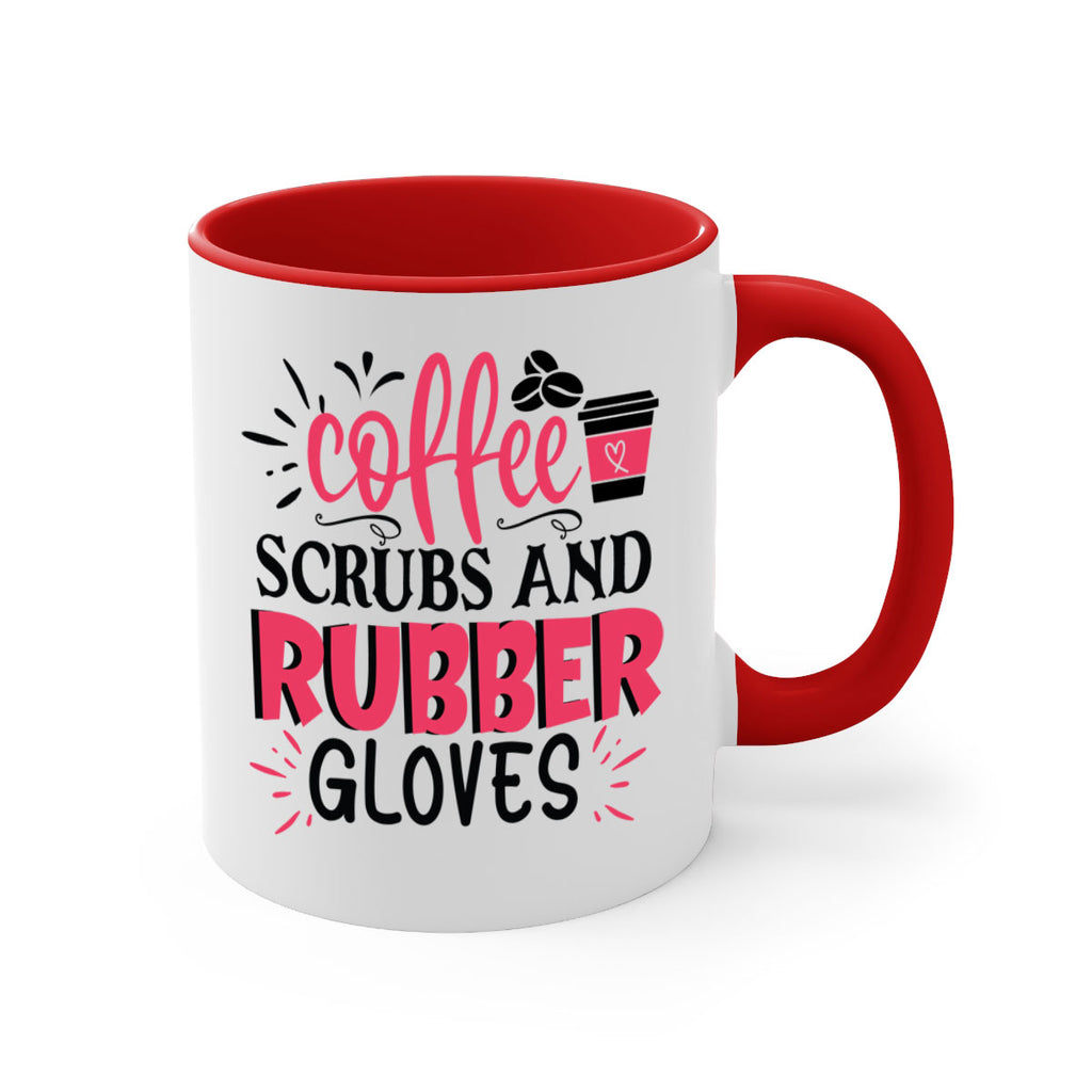 coffee scrubs and rubber gloves Style 393#- nurse-Mug / Coffee Cup