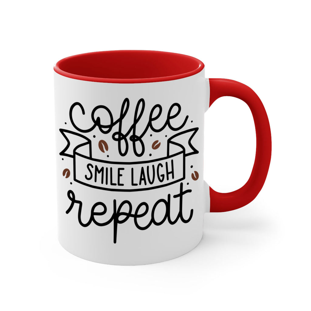 coffee smile laugh repeat 139#- coffee-Mug / Coffee Cup