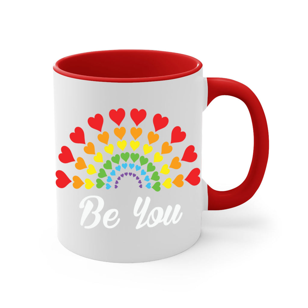 lgbtq be you rainbow heart lgbt 90#- lgbt-Mug / Coffee Cup