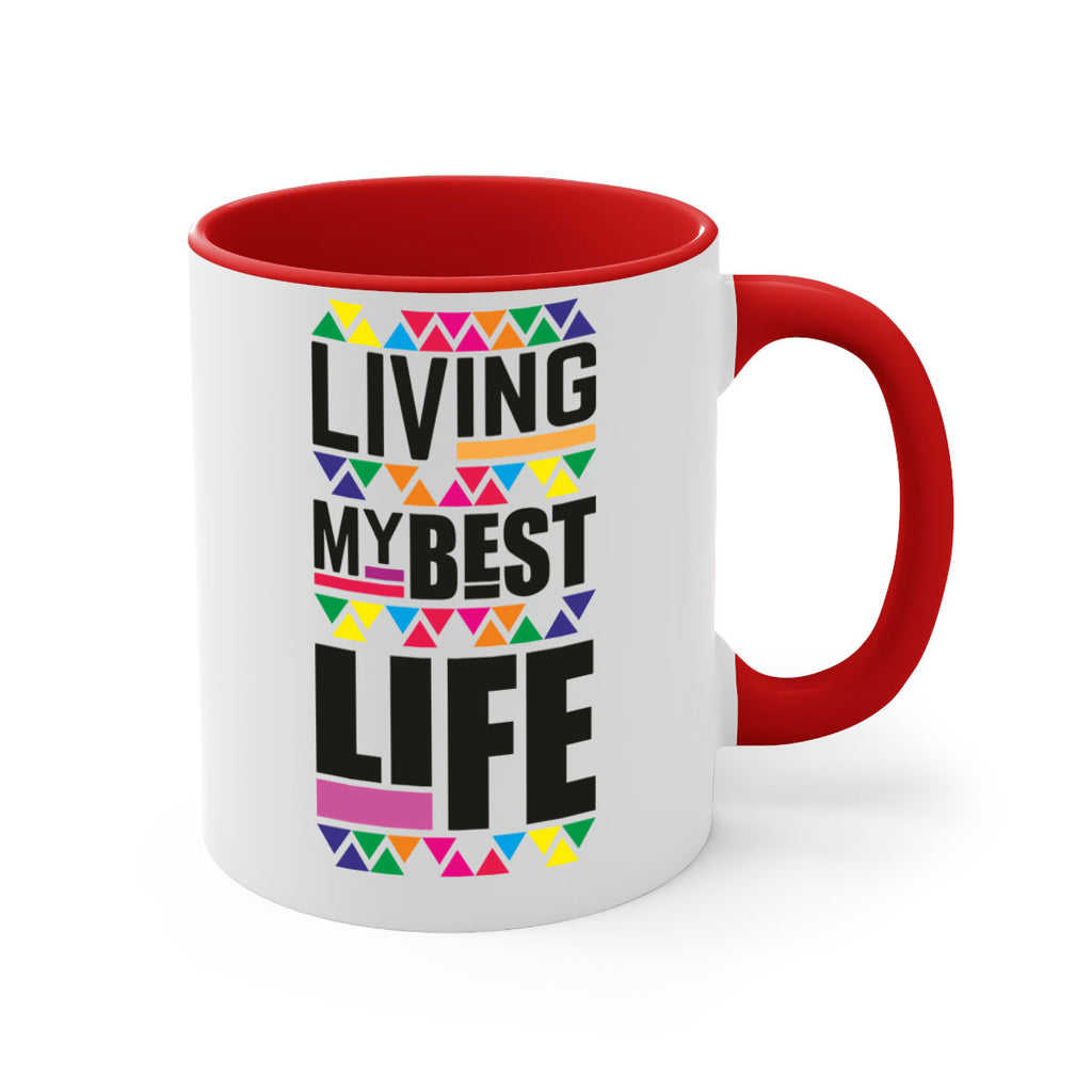 living my best life- black words - phrases-Mug / Coffee Cup