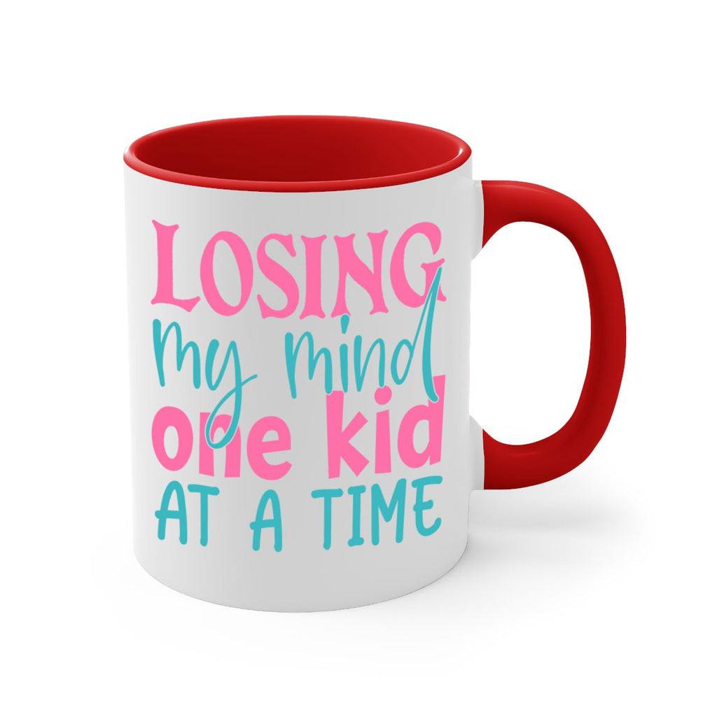 losing my mind one kid at a time 330#- mom-Mug / Coffee Cup