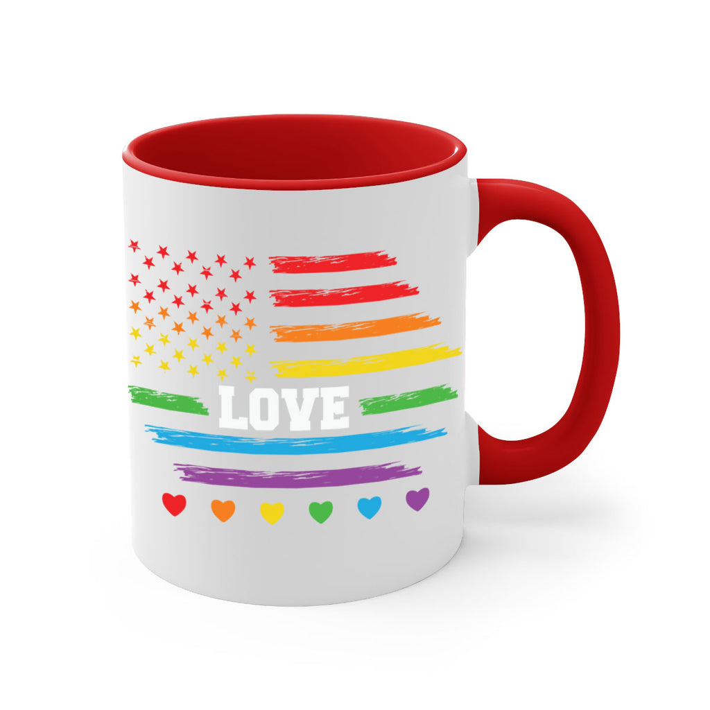 love rainbow american flag lgbtq lgbt 83#- lgbt-Mug / Coffee Cup