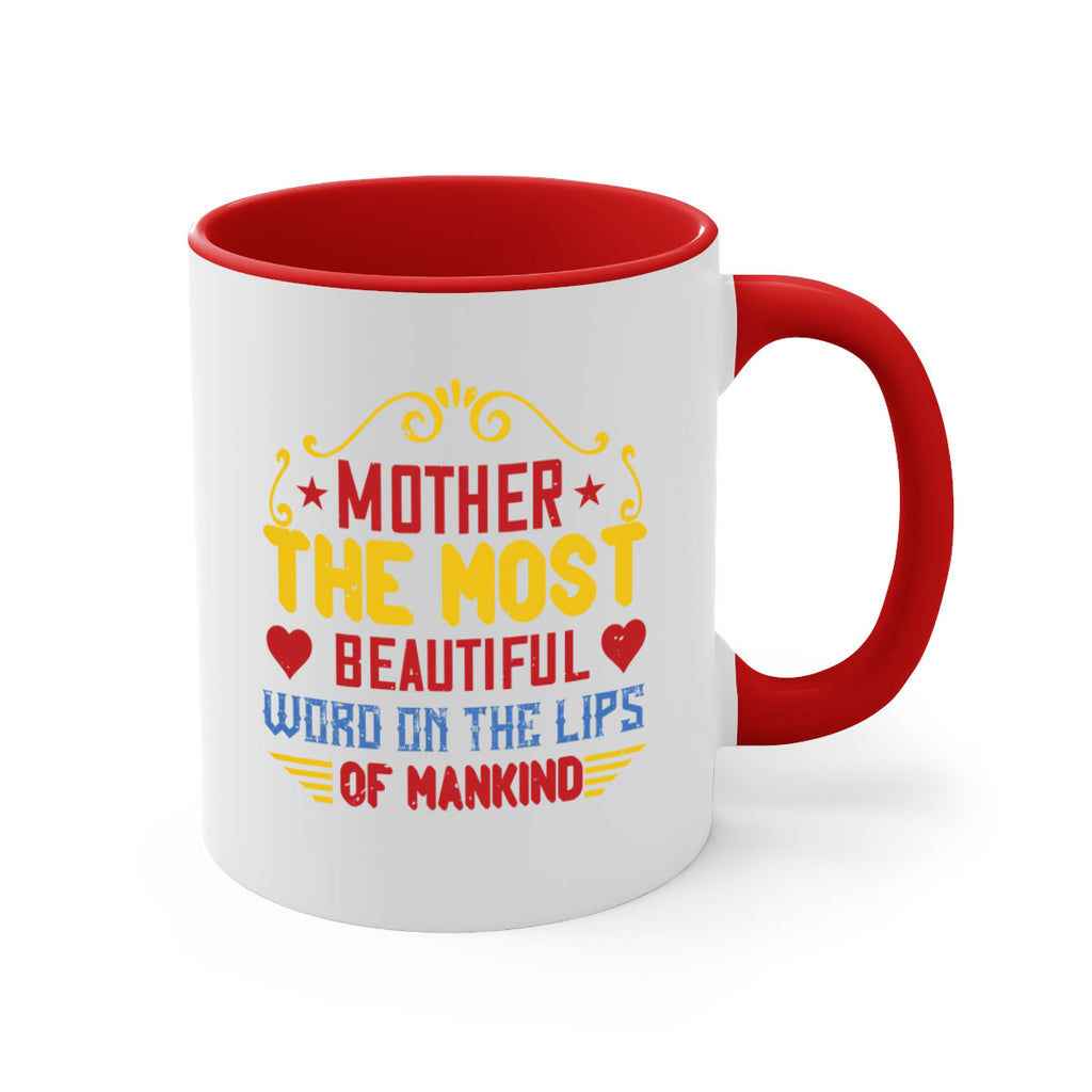 mother the most beautiful word on the lips of mankind 101#- mom-Mug / Coffee Cup