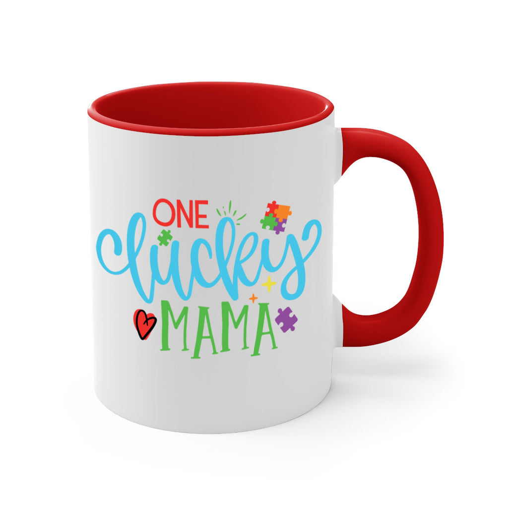one lucky mama Style 33#- autism-Mug / Coffee Cup