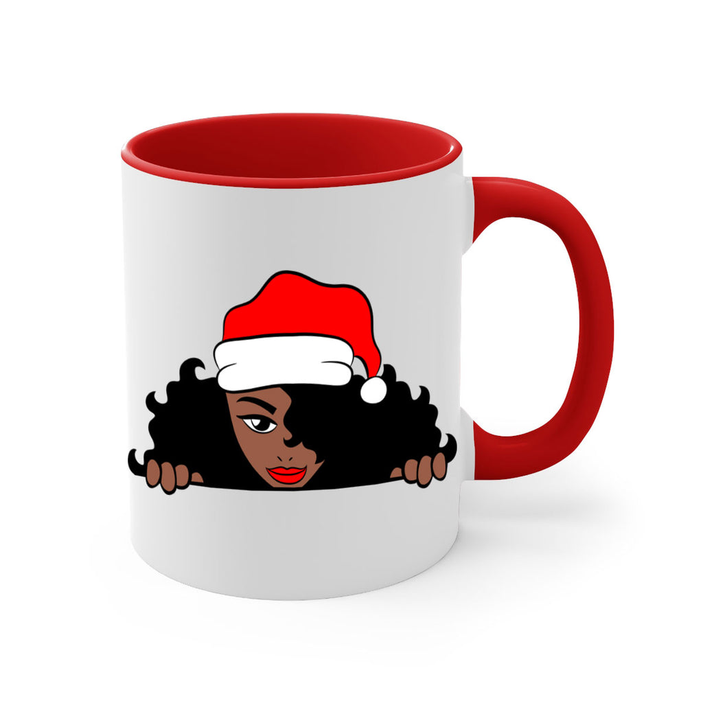 peekaboo santa girl 22#- Black women - Girls-Mug / Coffee Cup