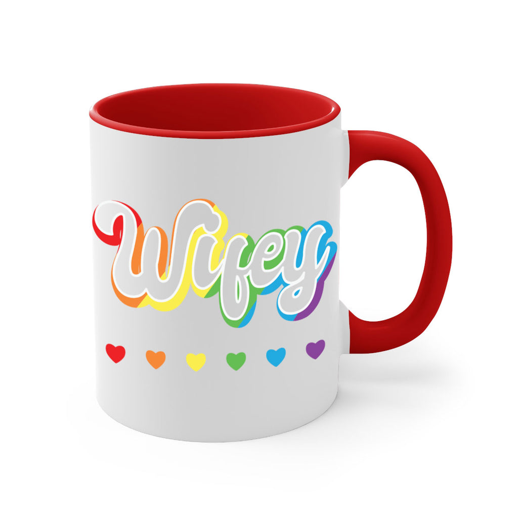 rainbow wifey lgbtq pride lgbt 25#- lgbt-Mug / Coffee Cup