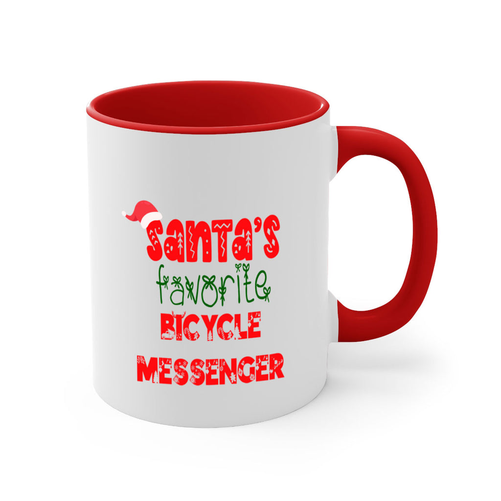 santas favorite bicycle messenger style 680#- christmas-Mug / Coffee Cup