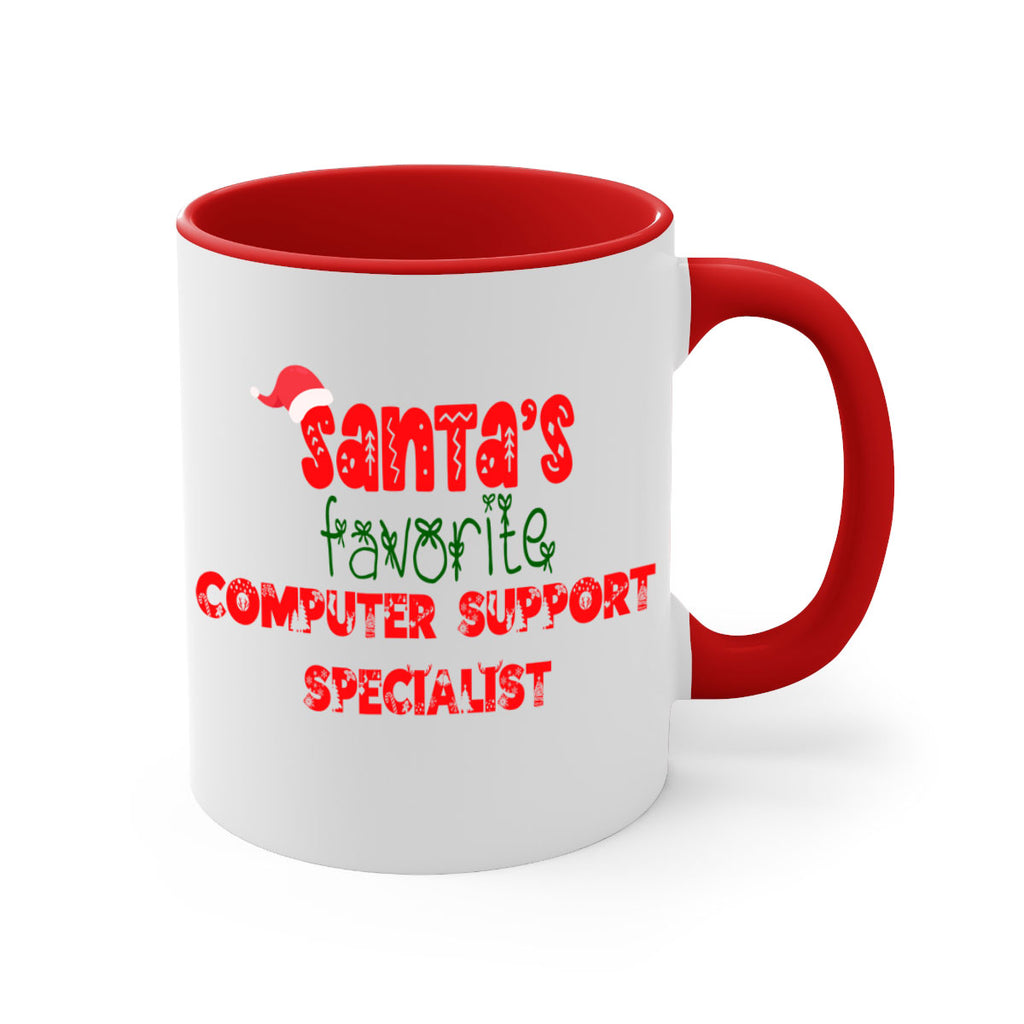 santas favorite computer support specialist style 732#- christmas-Mug / Coffee Cup