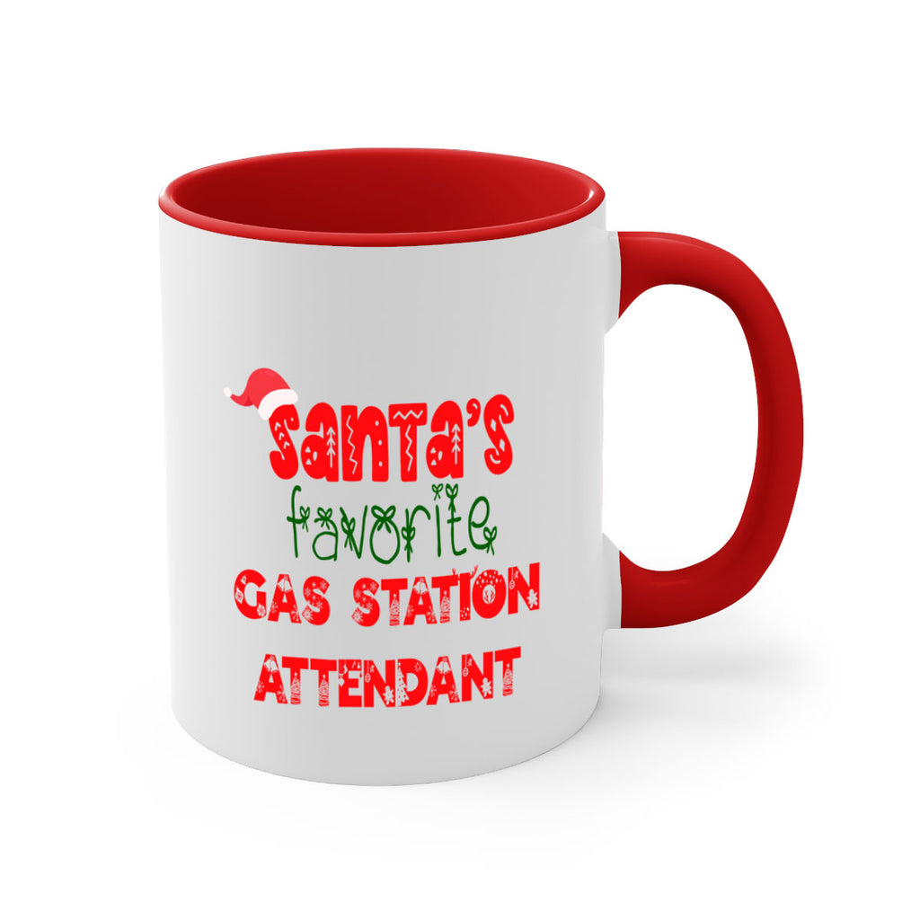 santas favorite gas station attendant style 836#- christmas-Mug / Coffee Cup