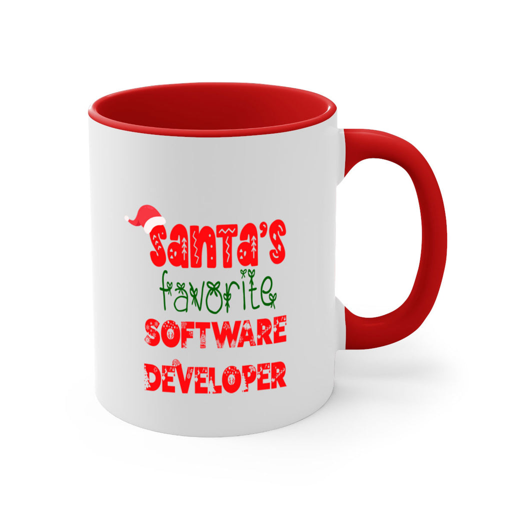 santas favorite software developer style 1087#- christmas-Mug / Coffee Cup
